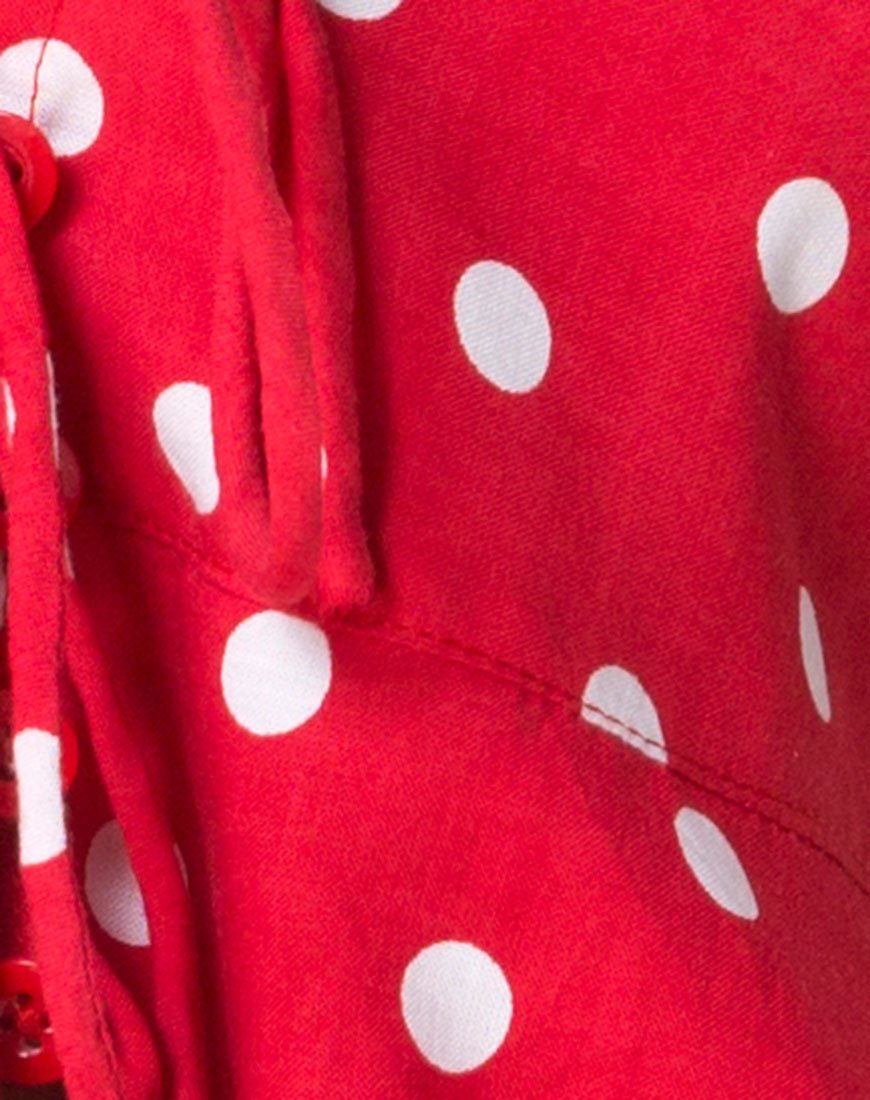 Immagine di Vinequa Top in Medium Polka rosso e bianco