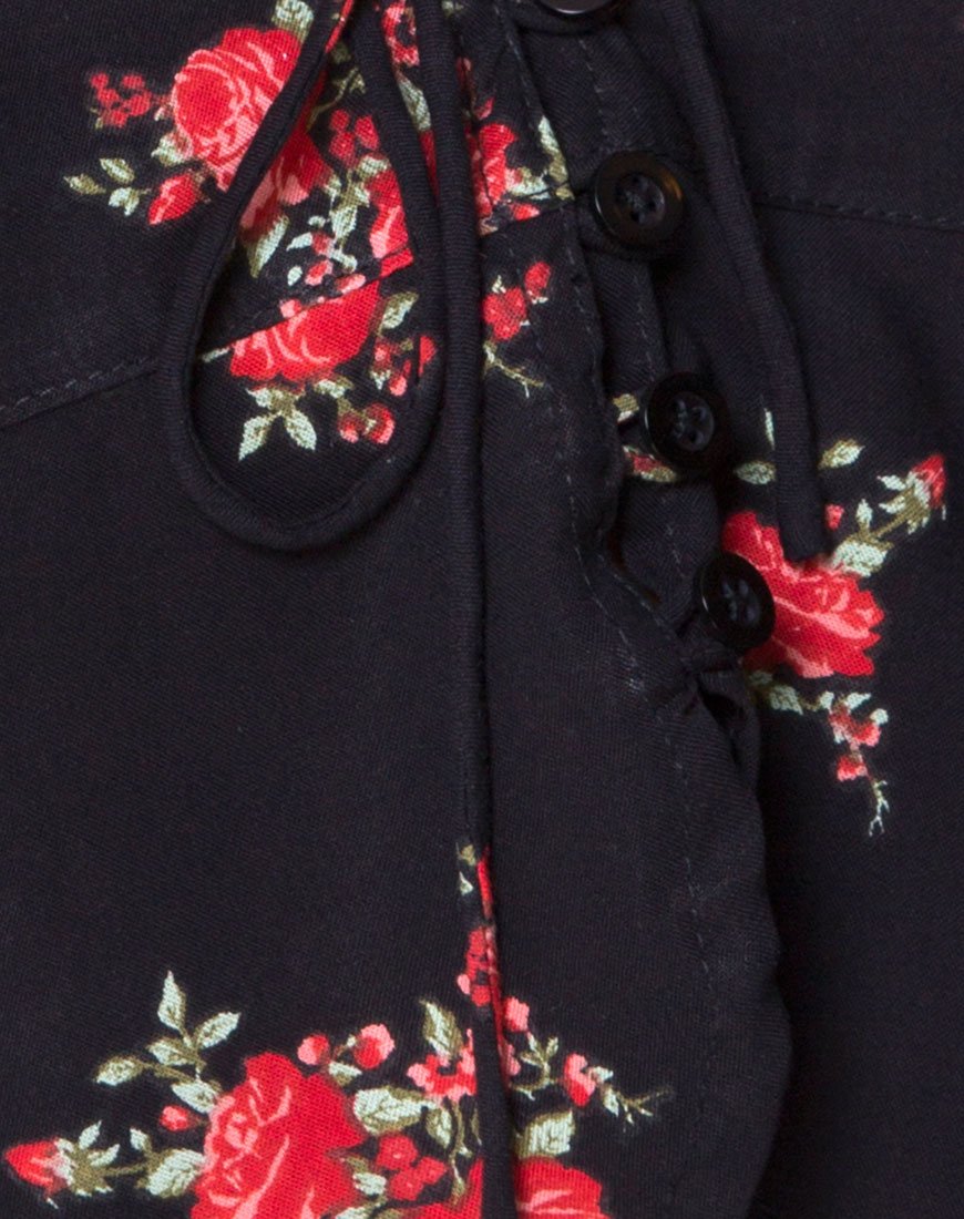 Immagine di Vinequa Top in Soi Rose Nero e Rosso