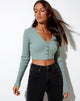 Immagine di Viney Cardigan in Rib Olive