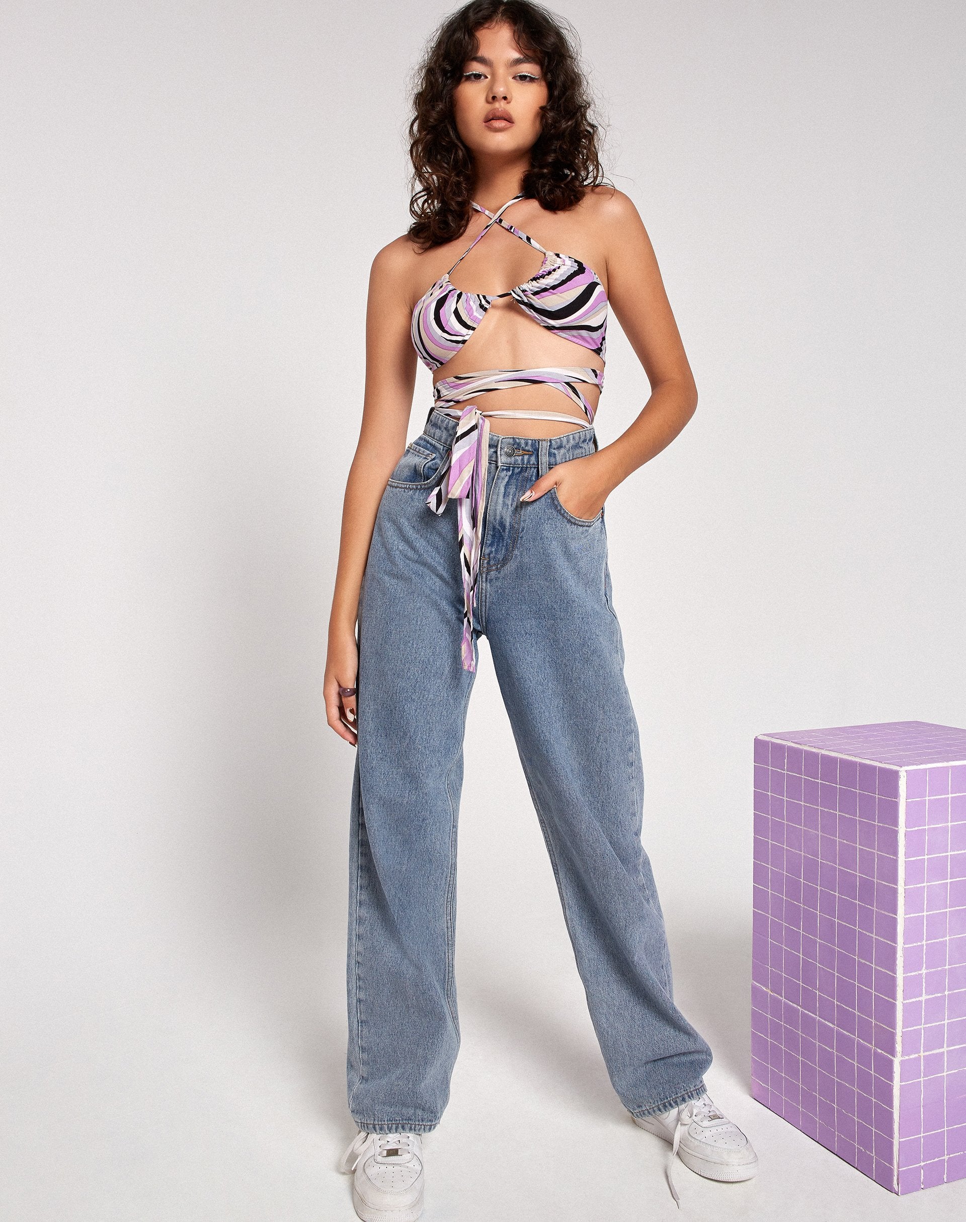 Immagine di Vinia Crop Top anni '60 astratto