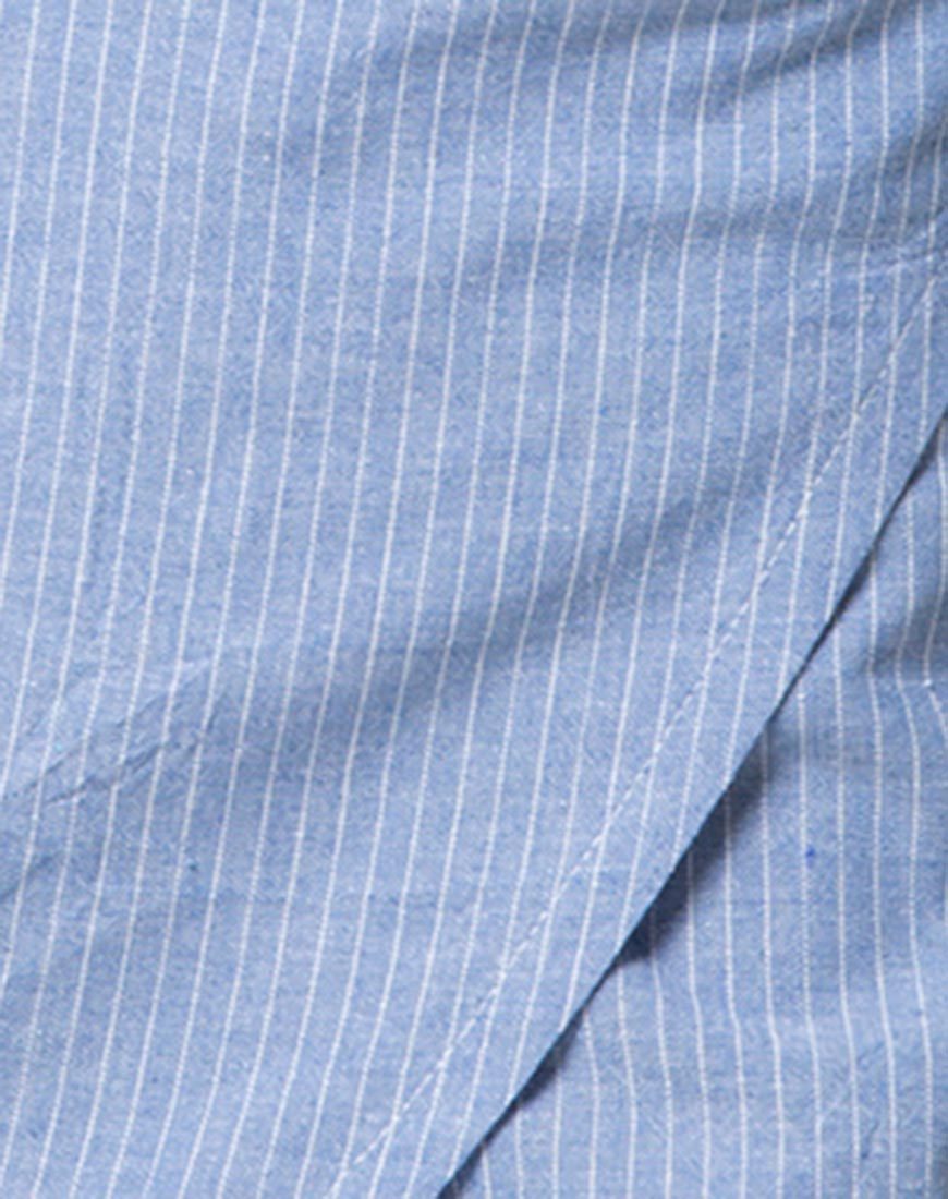 Immagine di Violet Crop Top a righe blu