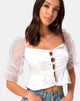 Immagine di Viquela Crop Top in Organza Crema