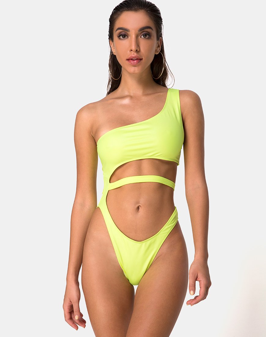 Immagine del costume da bagno Vixie in Lime rivestito