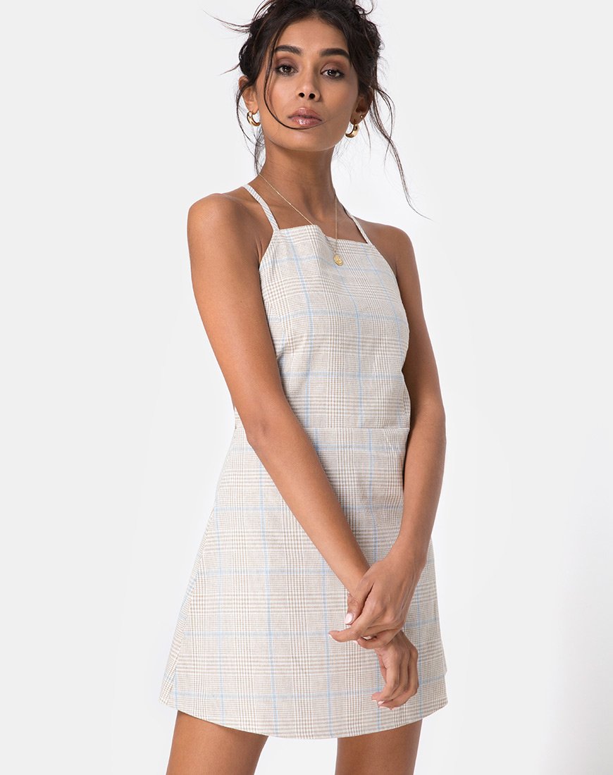 Immagine di Vore Dress in cotone scozzese tonale