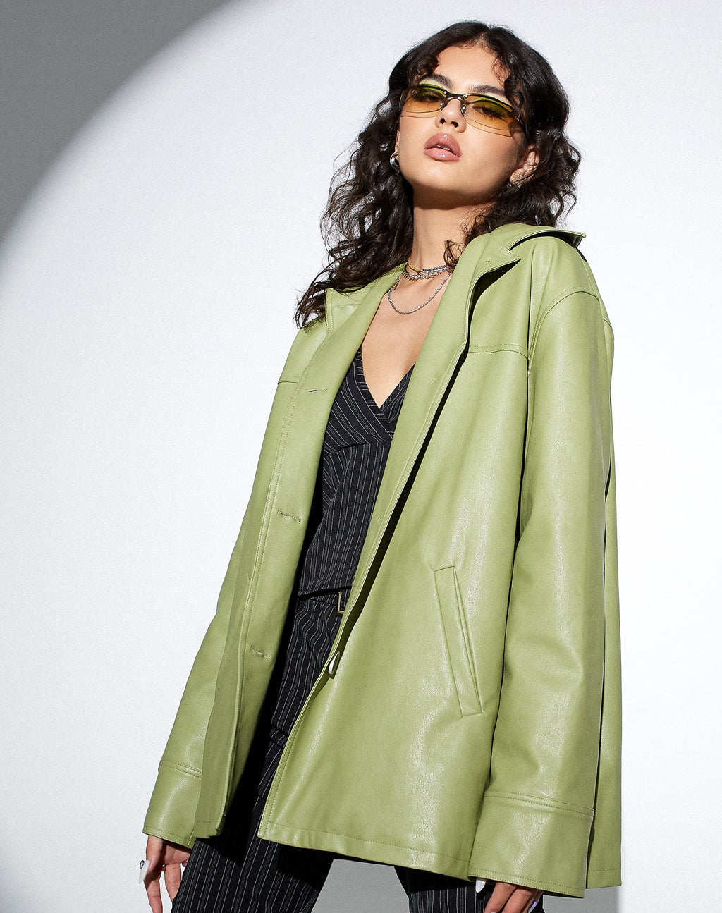 MOTEL X OLIVIA NEILL Giacca Walta in Pu Green