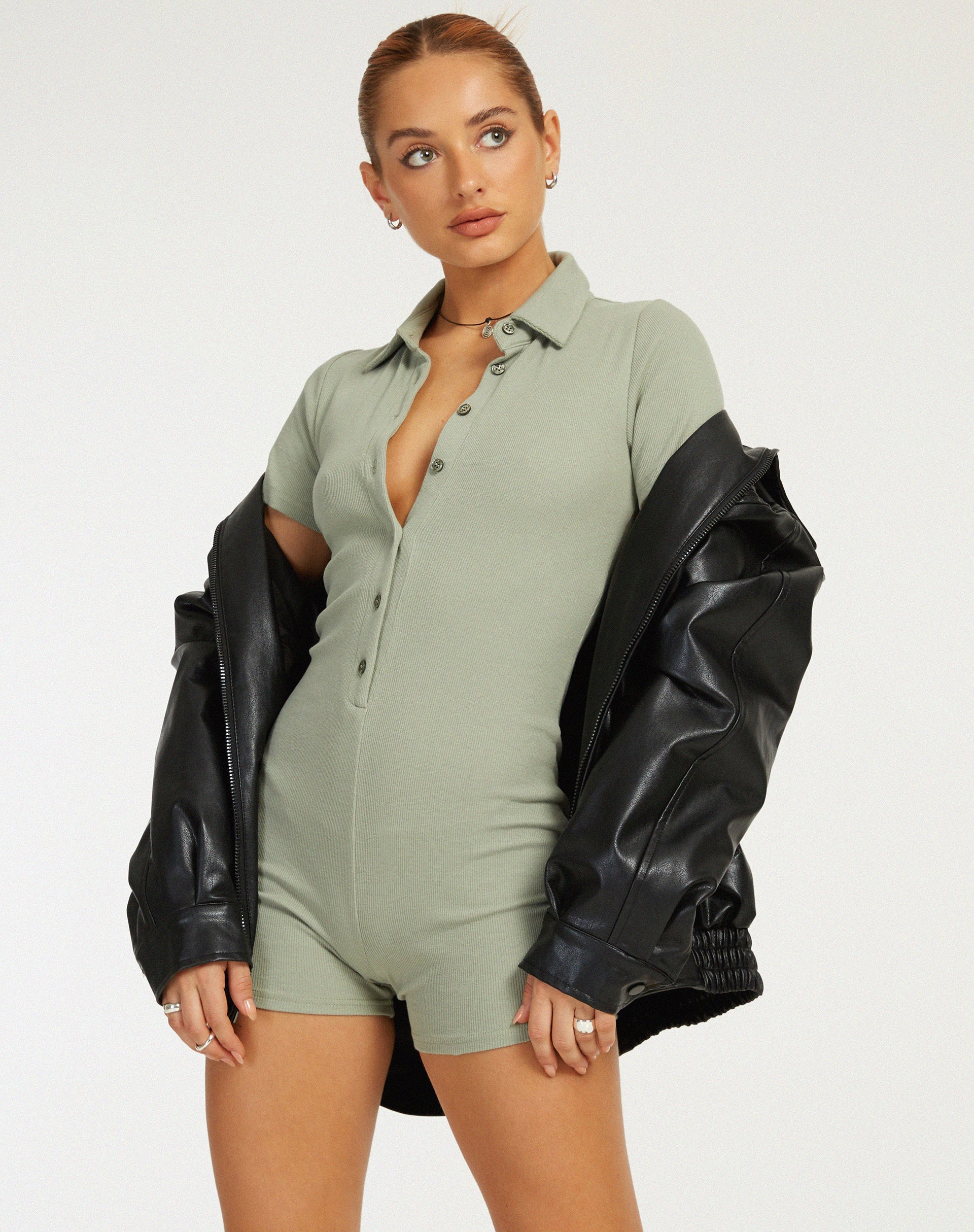 immagine di Waren Playsuit in Olive