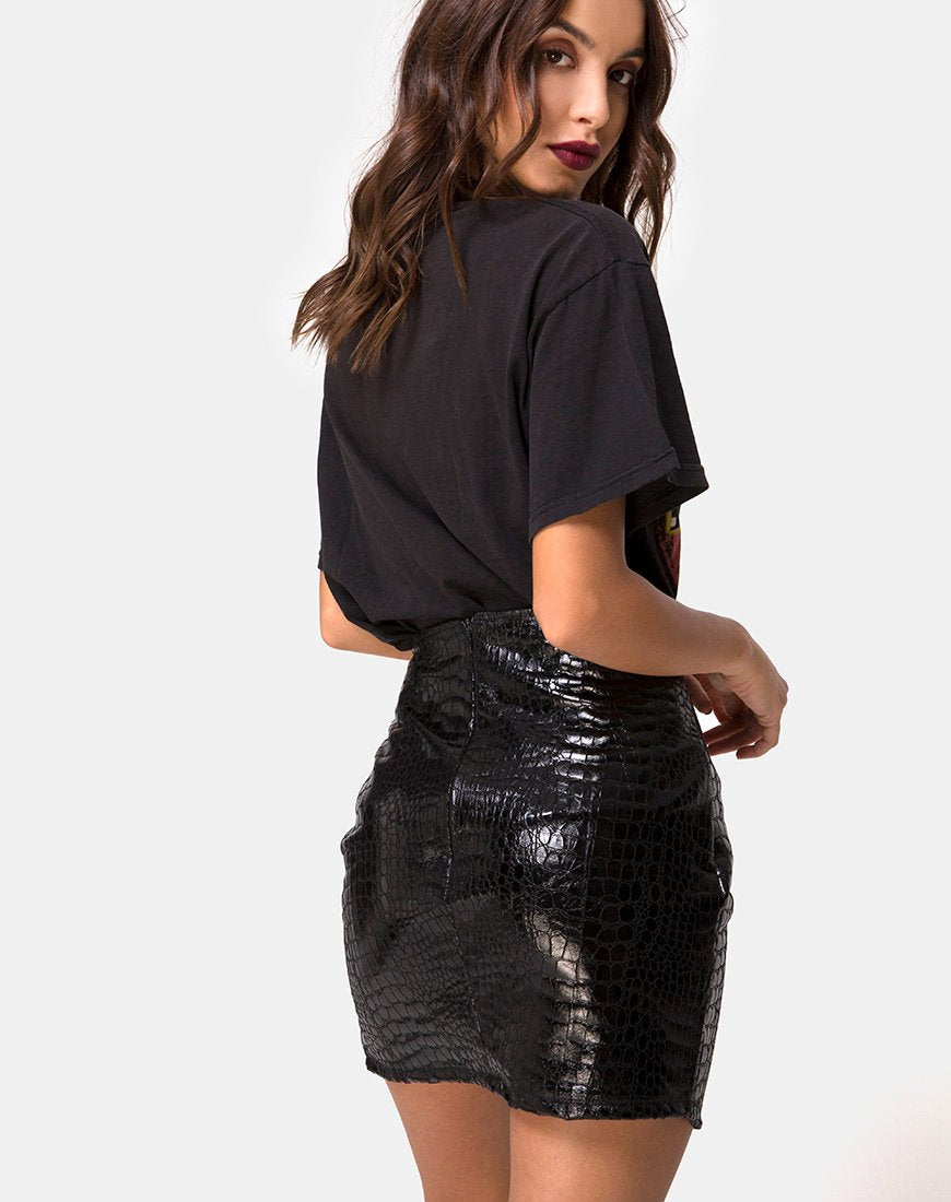 Gonna Wave in PU Croco Nero