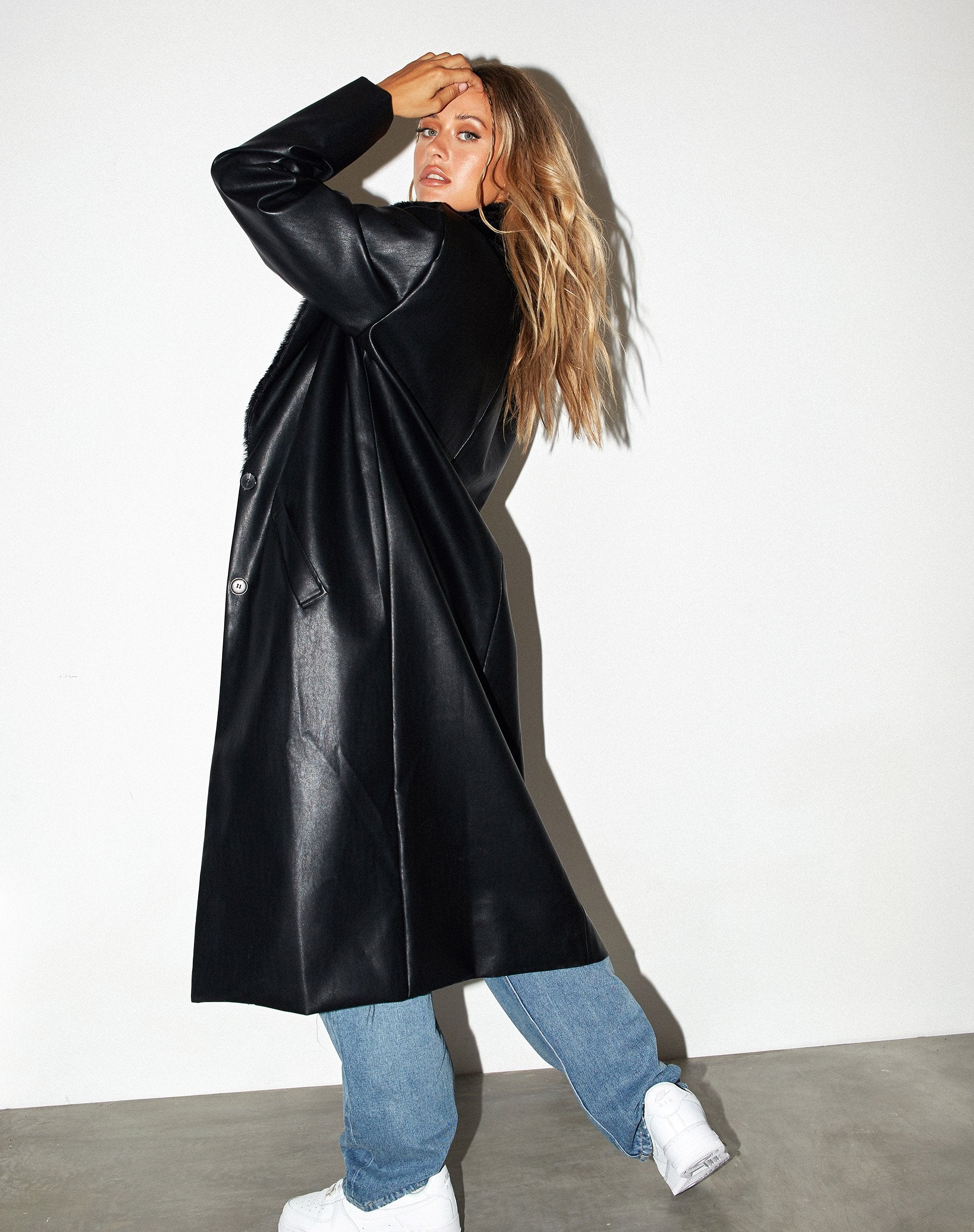 Immagine di Weaver Cappotto lungo in Pu Nero