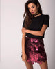Immagine di Weaver Gonna a vita alta in Rosa Grande Disco di Paillettes