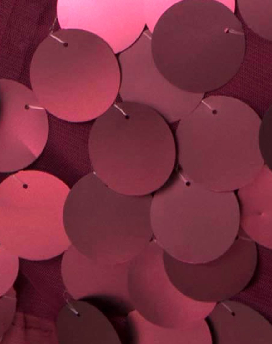 Immagine di Weaver Gonna a vita alta in Rosa Grande Disco di Paillettes