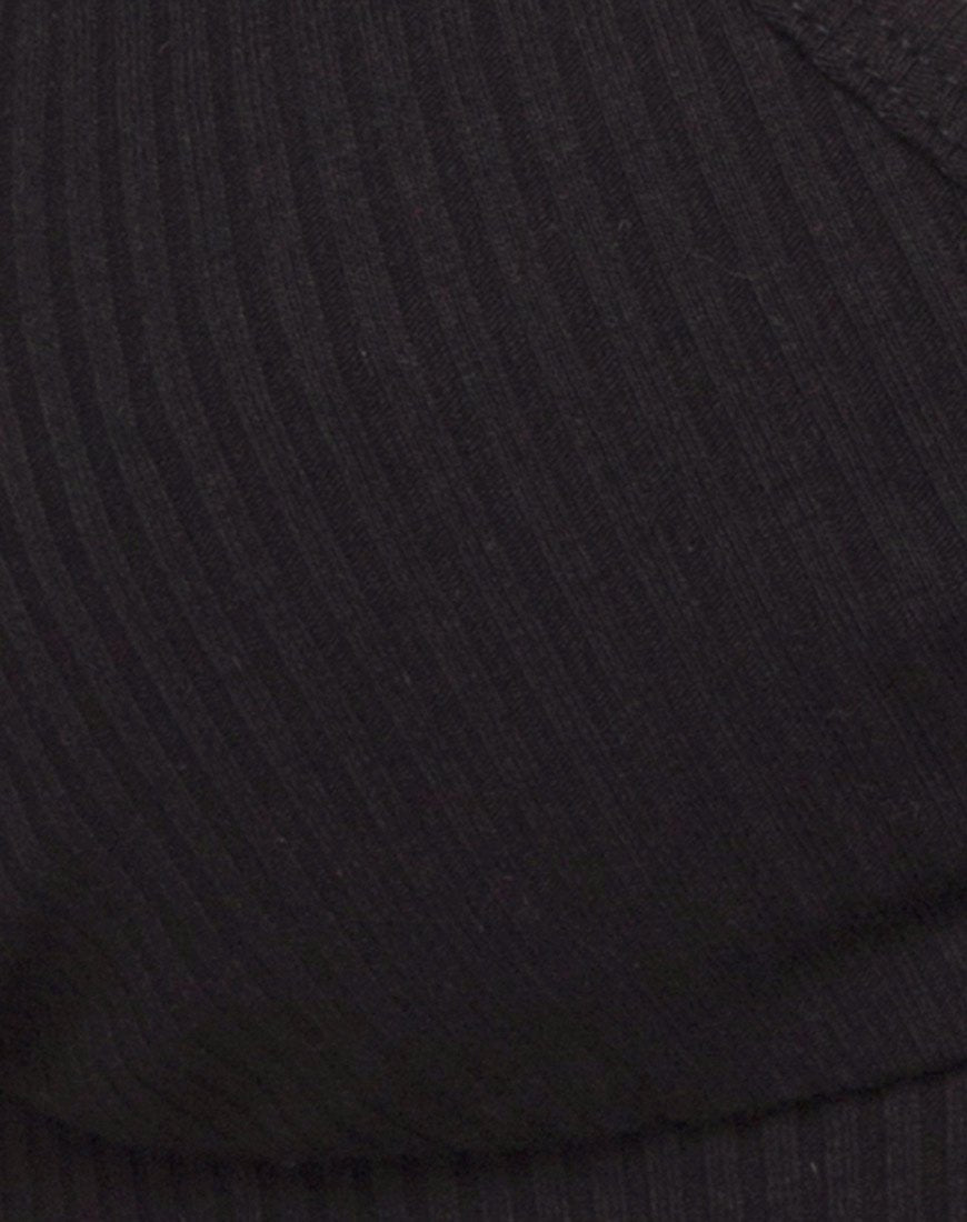 Immagine di Bralet avvolgente in costina nero
