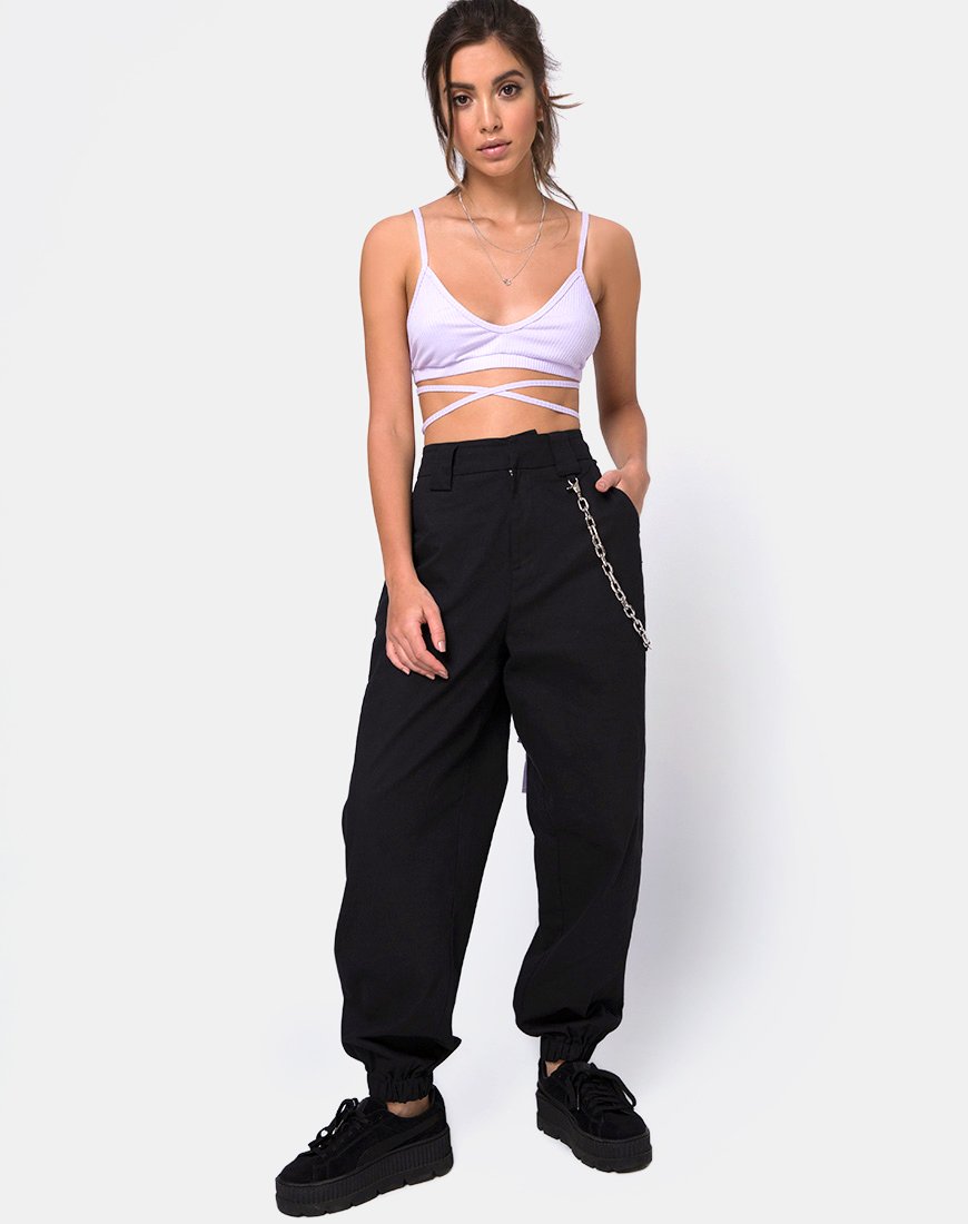 Immagine di Wrap Around Bralet in Rib Lilac