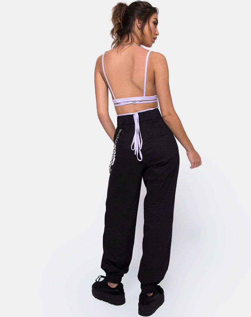 Immagine di Wrap Around Bralet in Rib Lilac