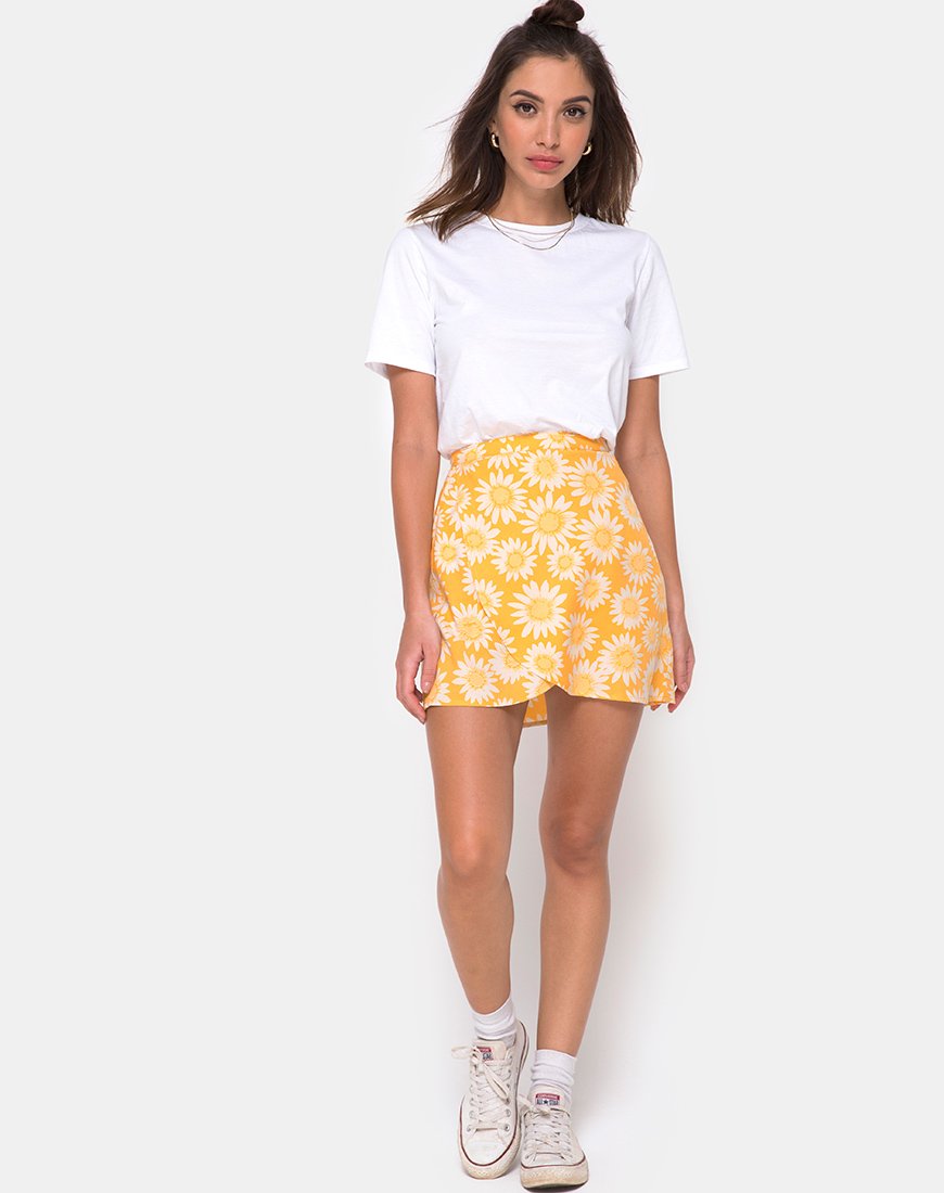 Immagine di Derla Wrap Skirt in Sunkissed Floral Yellow