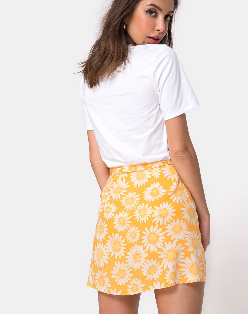 Immagine di Derla Wrap Skirt in Sunkissed Floral Yellow