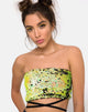 Immagine di Wrap up Tube Top in paillettes nere Citrus