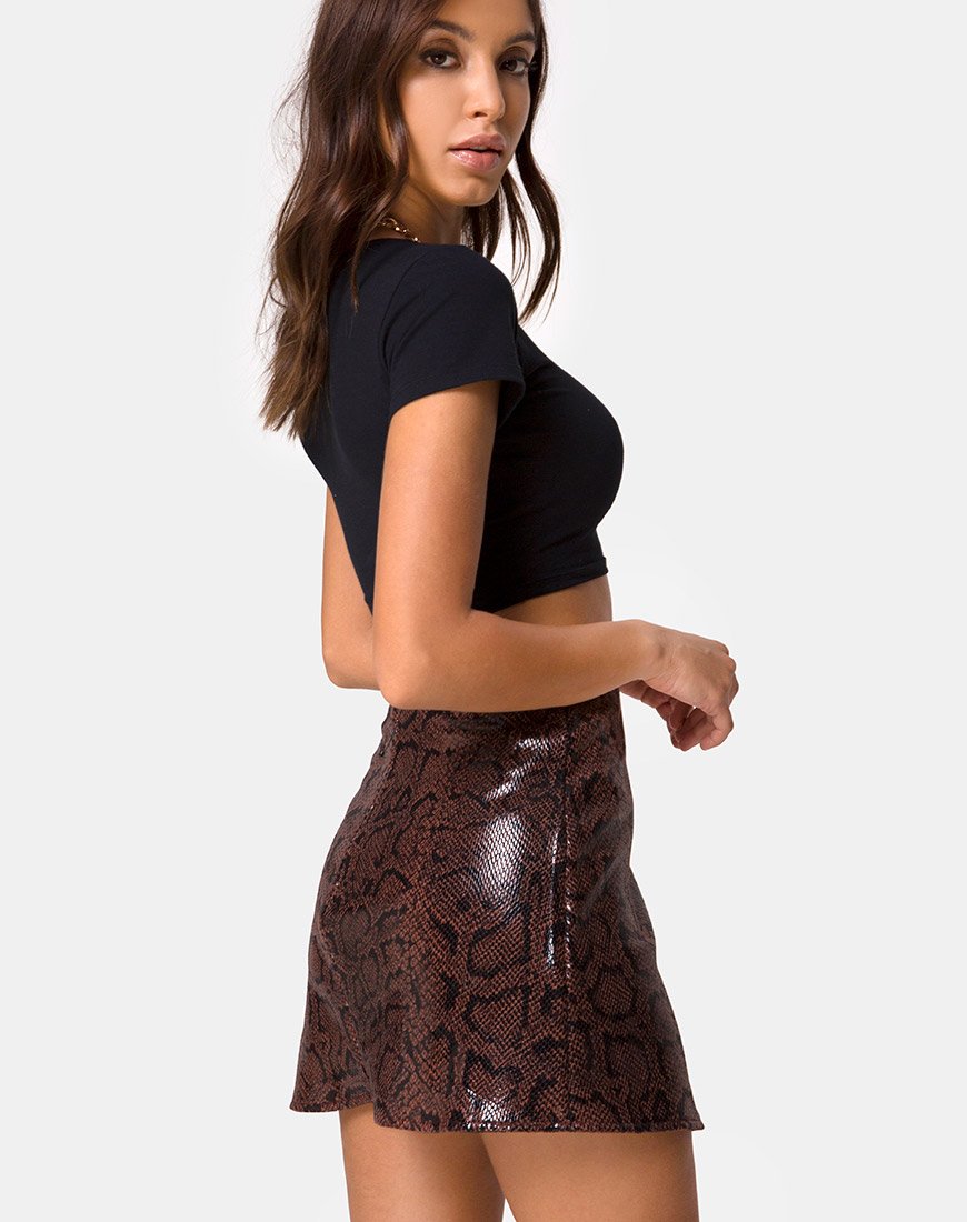 Gonna Wren in PU Snake Brown