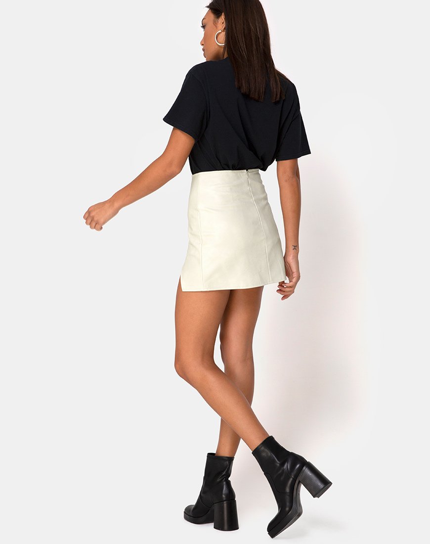 Immagine di Wren Mini Gonna in Pu Grigio Opaco