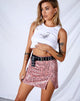 Immagine di Wren Mini Gonna in PU Snake Rosa