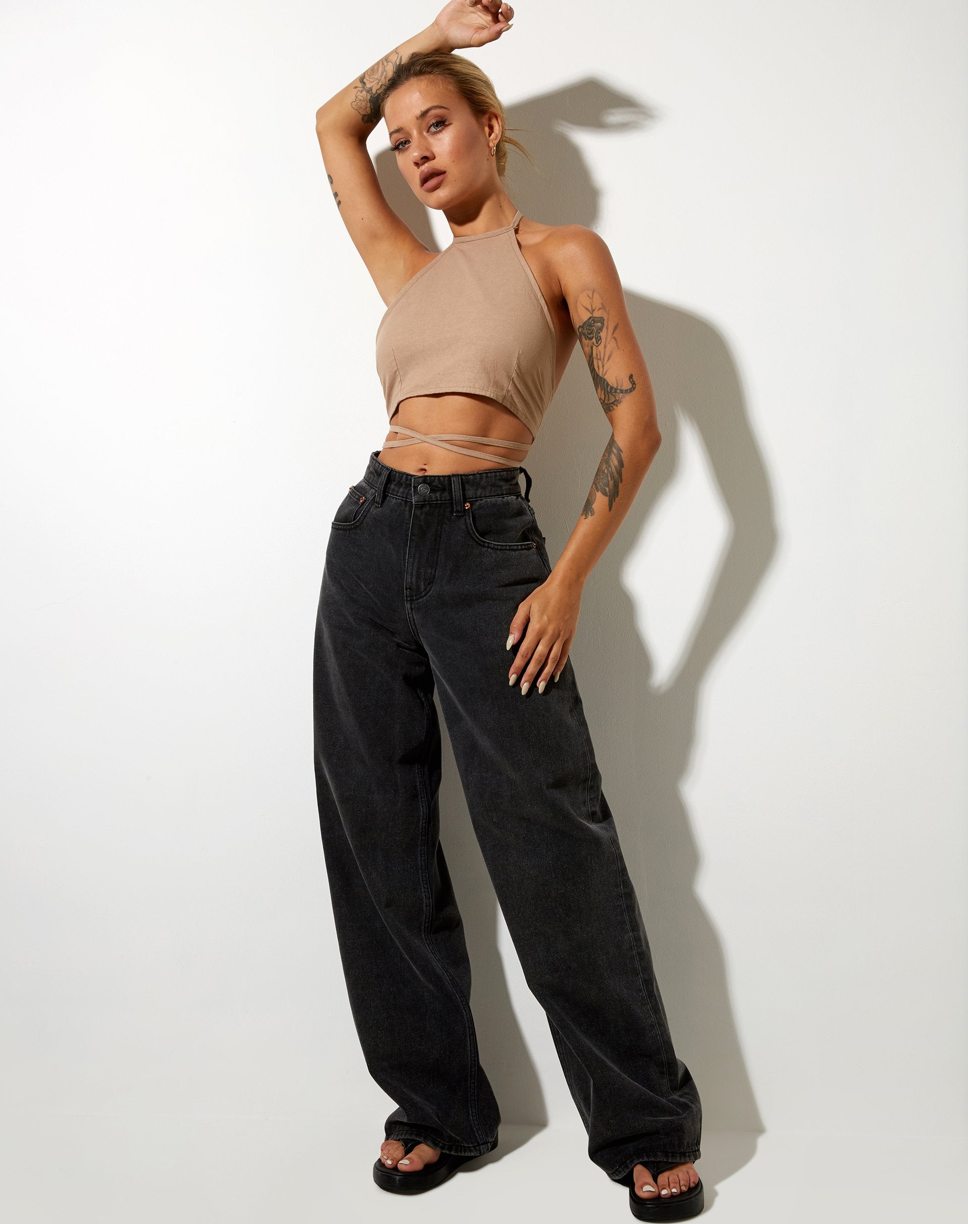 Immagine di Wu Crop Top in Rami Biscuit