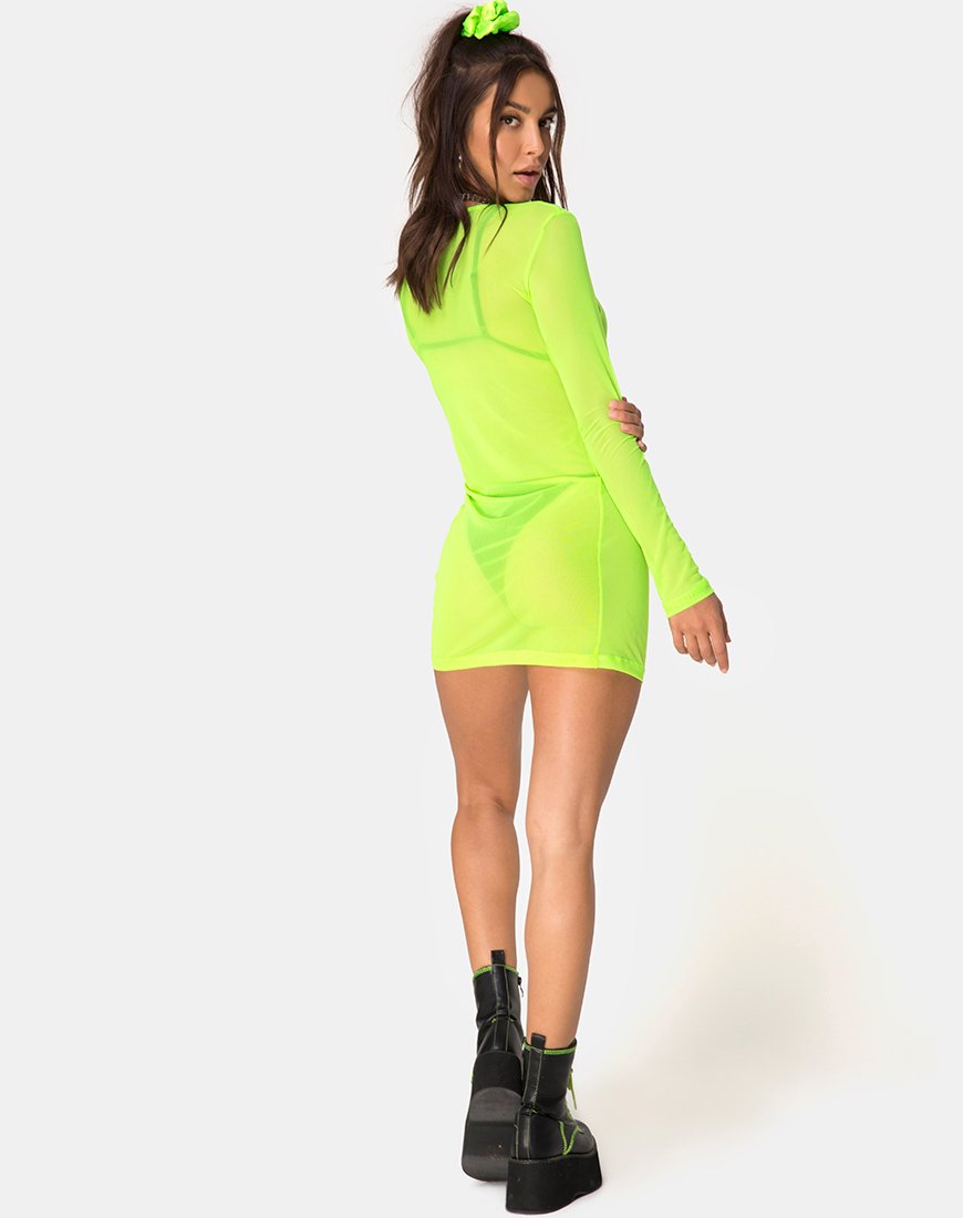 Immagine di Wyatt Bodycon Dress in giallo fluo
