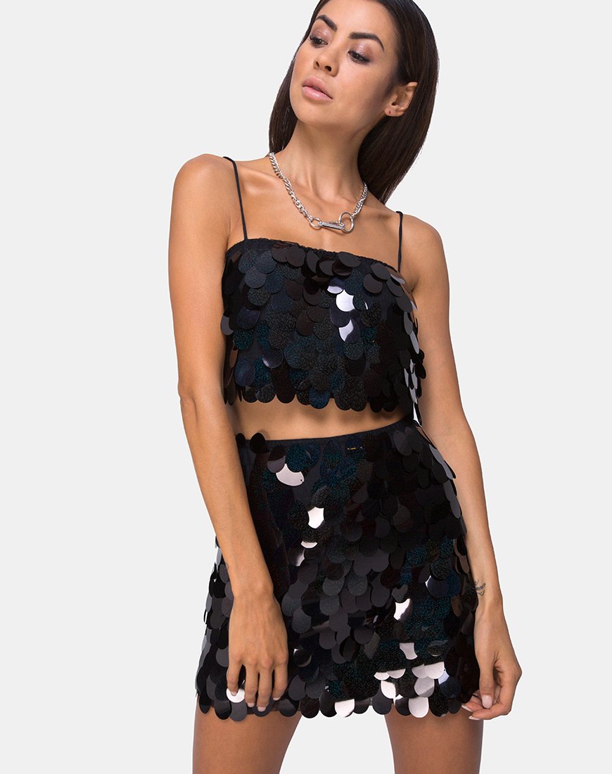 Mini gonna Wyne in paillettes Galaxy Tear Drop