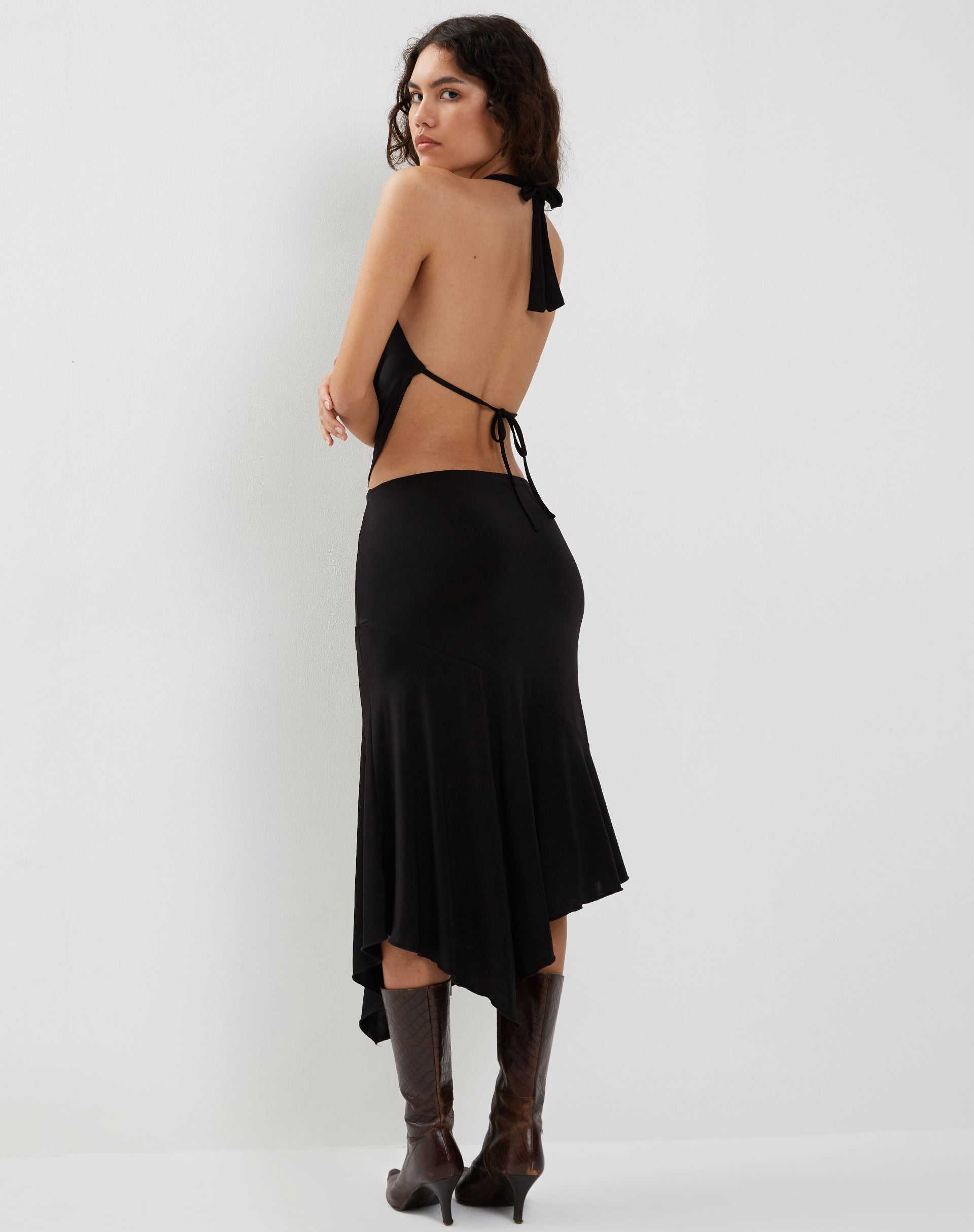 Immagine di Xena Crop Top a collo alto in nero