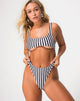 Immagine di Xeona Costume da bagno a righe bianche e nere