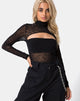 Immagine di Xhesi Cutout Bodice in rete Tokyo Techno Black