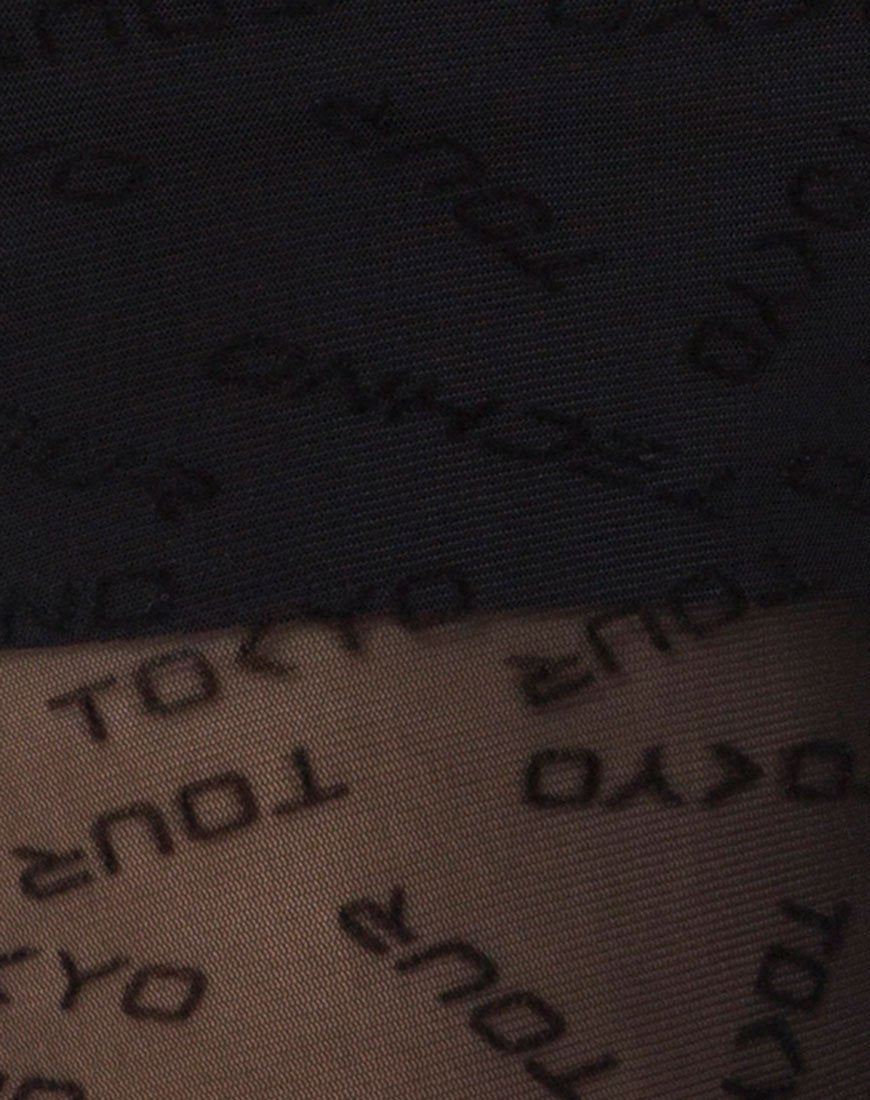 Immagine di Xhesi Cutout Bodice in rete Tokyo Techno Black