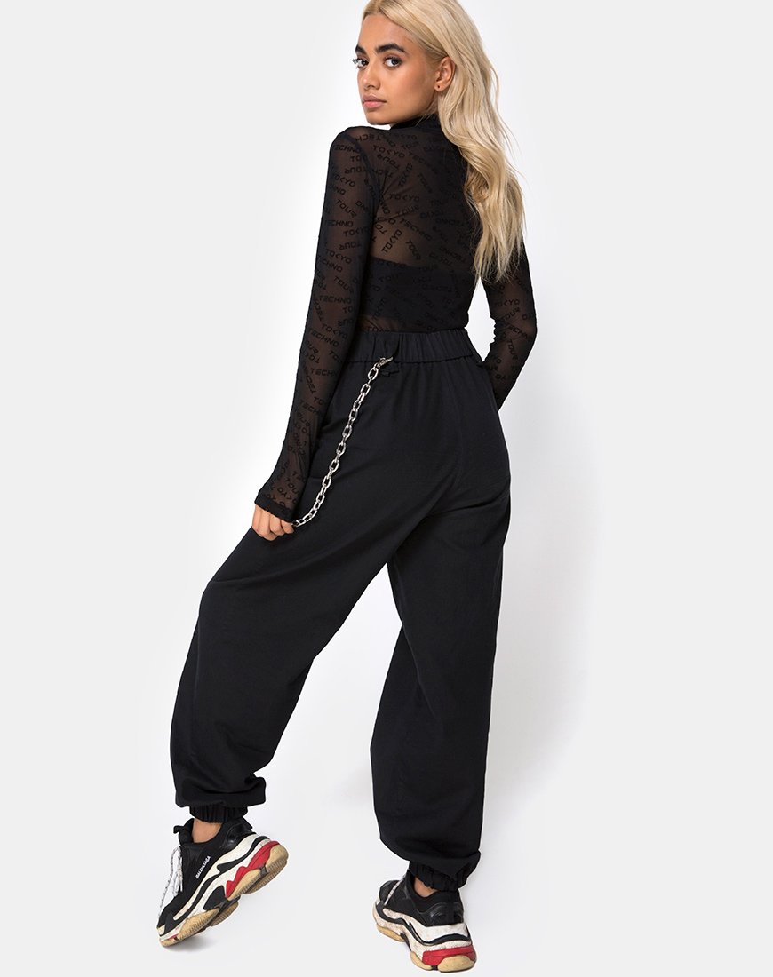 Immagine di Xhesi Cutout Bodice in rete Tokyo Techno Black