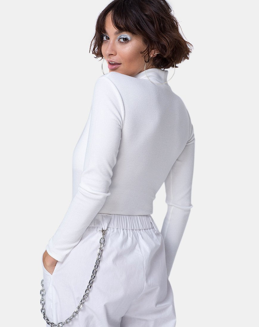 Xhesi Corpetto Mini Rib Bianco