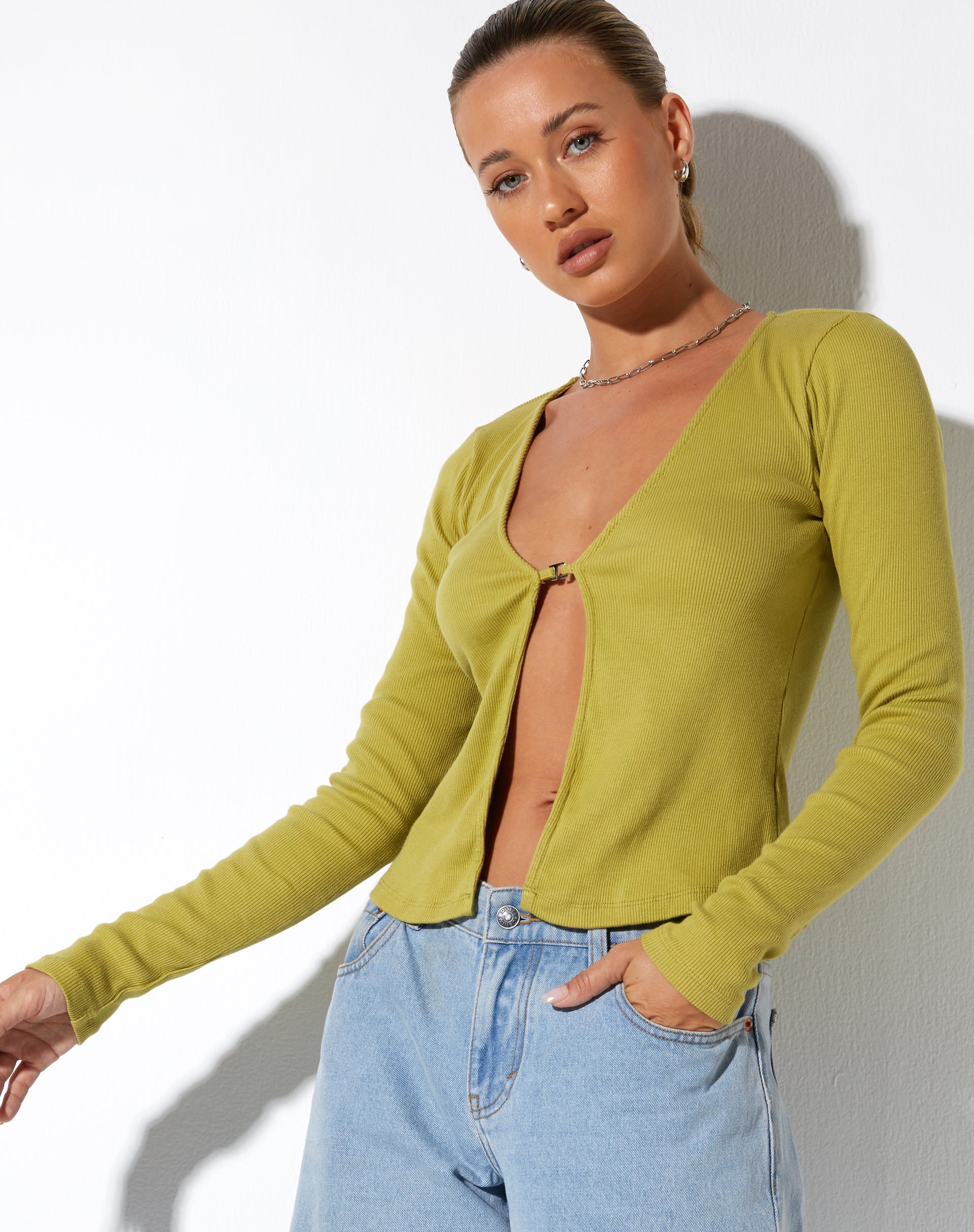 immagine di Xiur Cardi in Rib Cress Verde