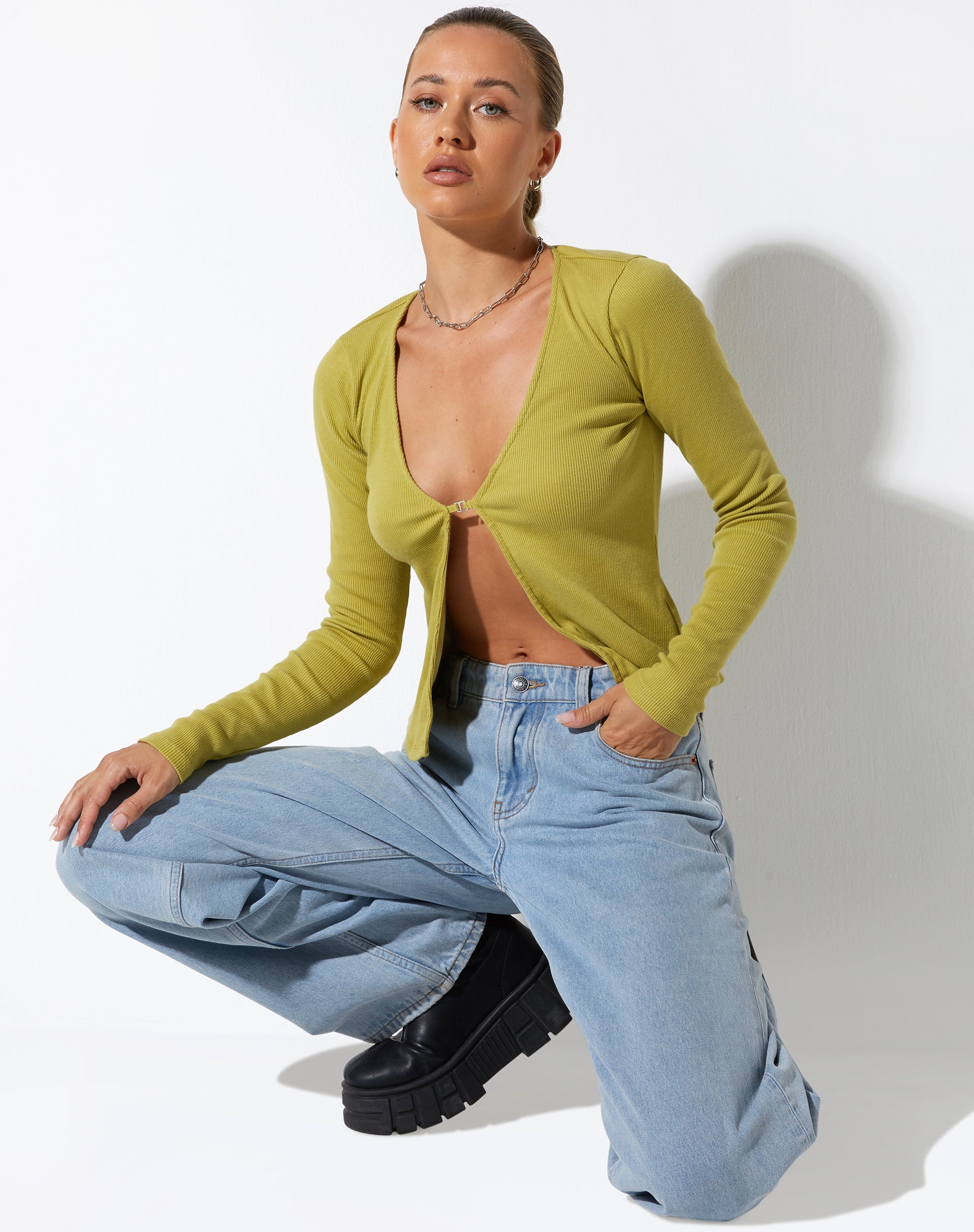 immagine di Xiur Cardi in Rib Cress Verde