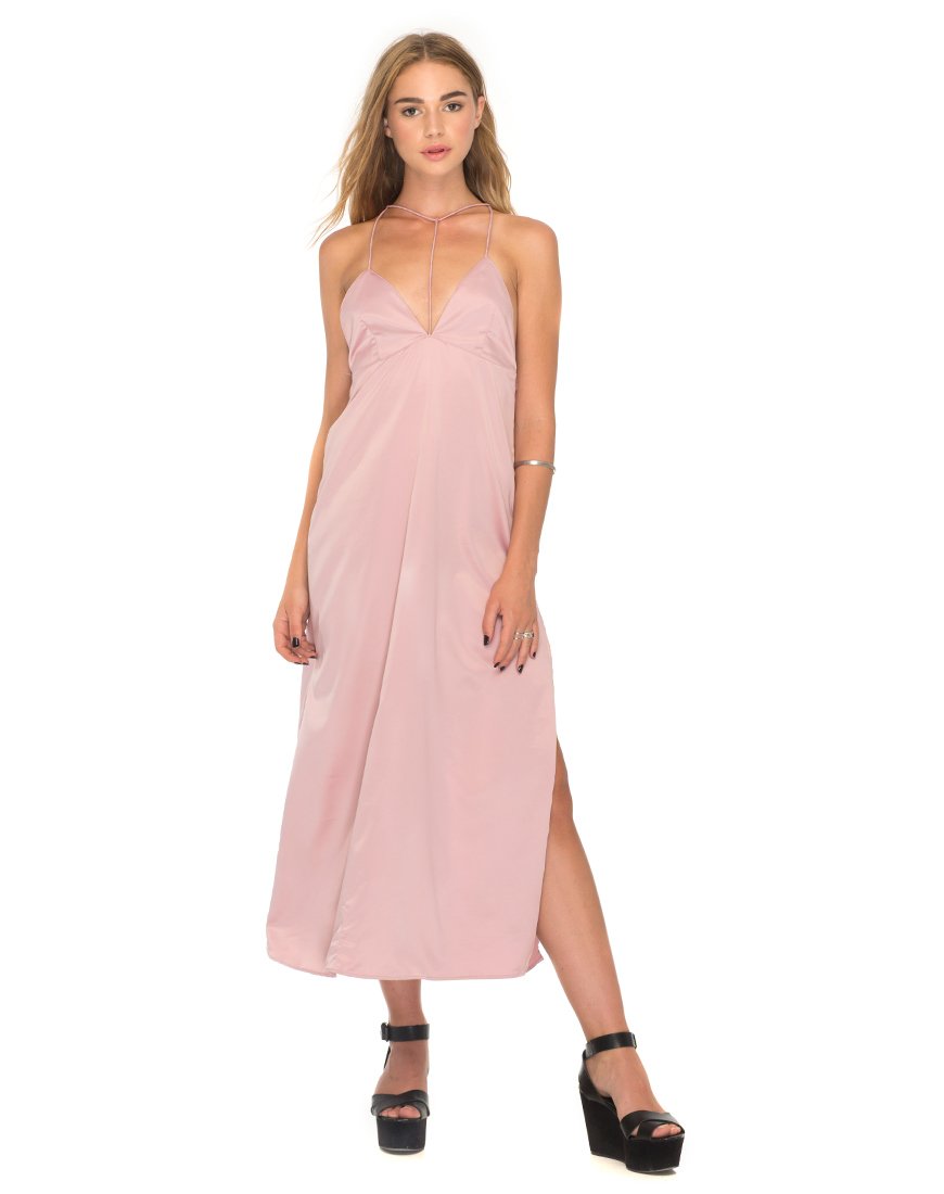 Maxi abito Xochi in rosa scuro