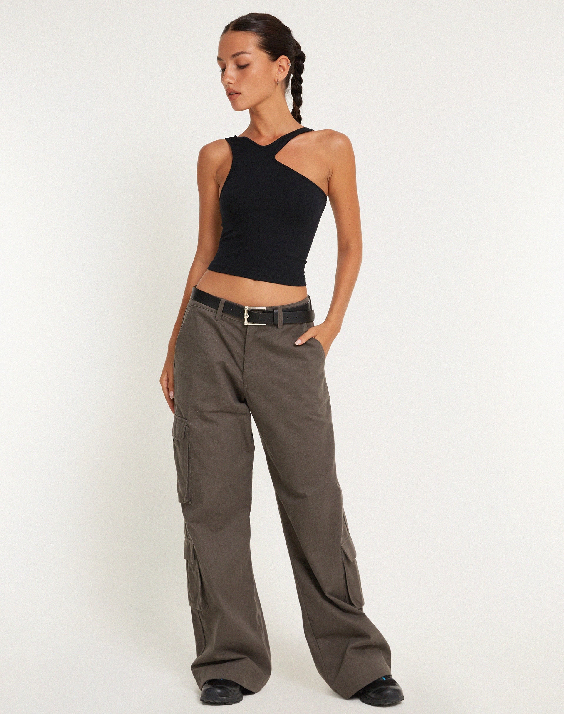 immagine di Xylia Crop Top in Lycra Nero
