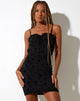 Immagine di Yala Mini Dress in Black Floral Flock