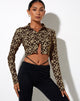 Immagine di Ryals Crop Top in Patchwork Daisy Brown
