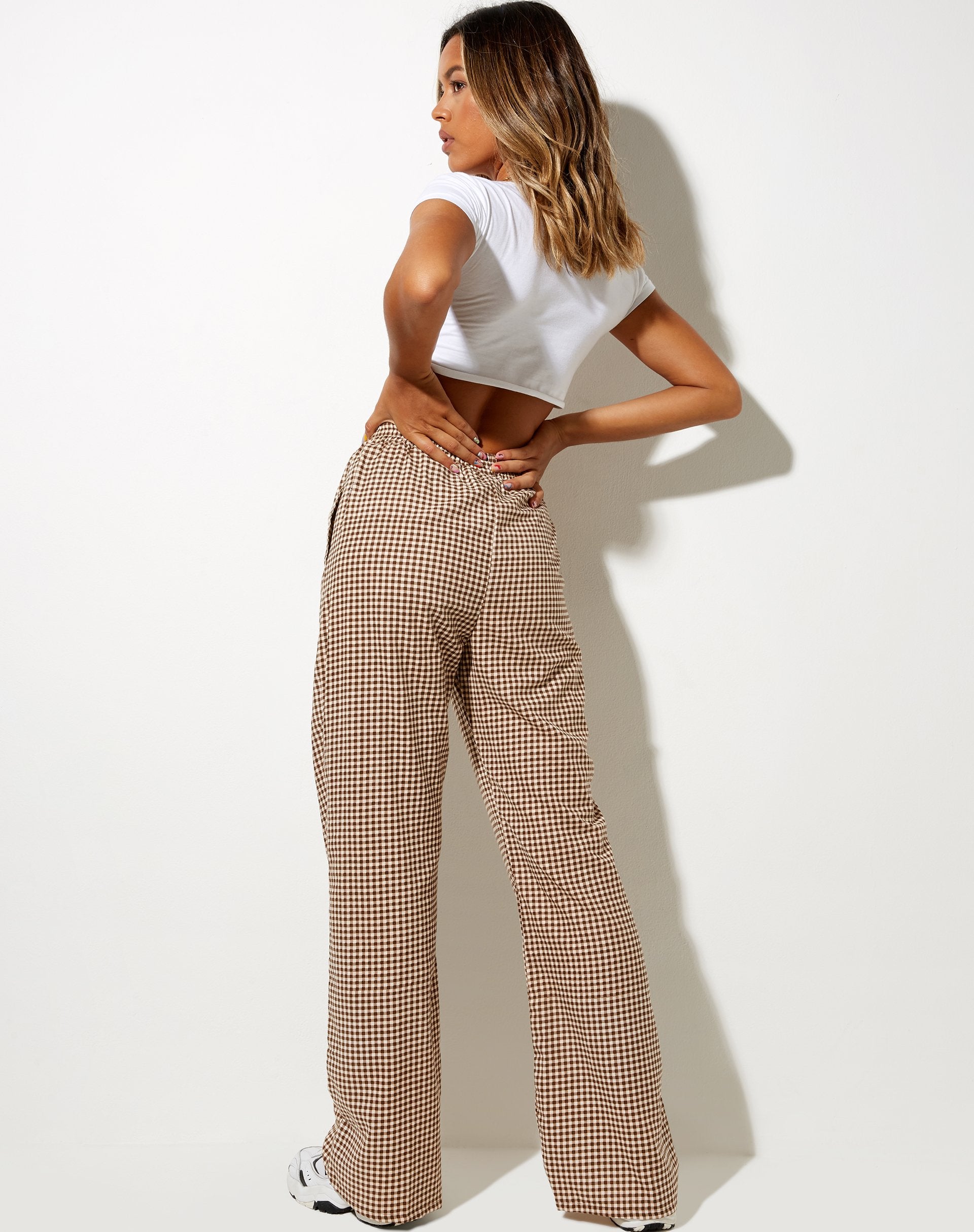 Immagine dei pantaloni Yara in Mini Gingham