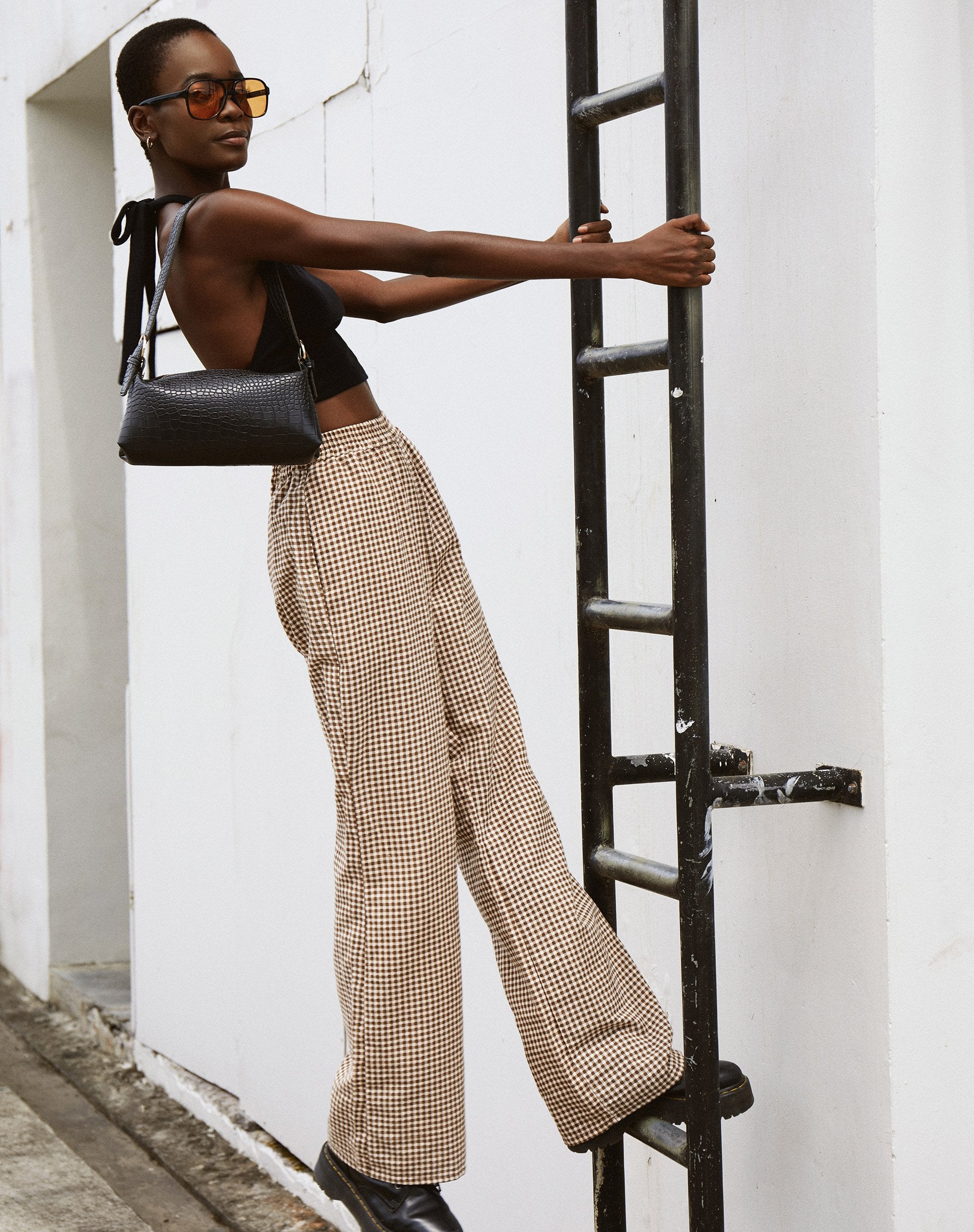 Immagine dei pantaloni Yara in Mini Gingham
