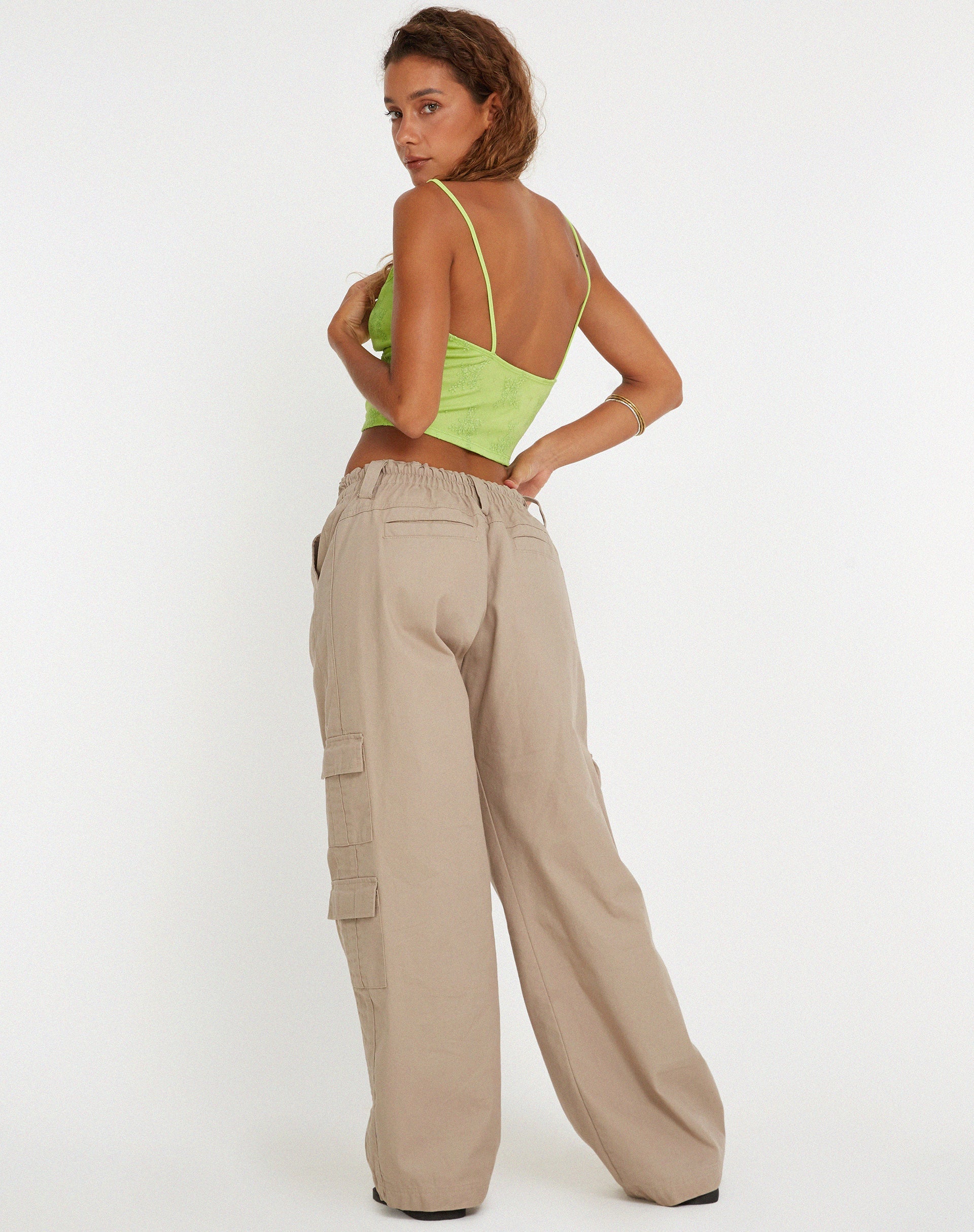 immagine di Yecaca Crop Top in pizzo Lime