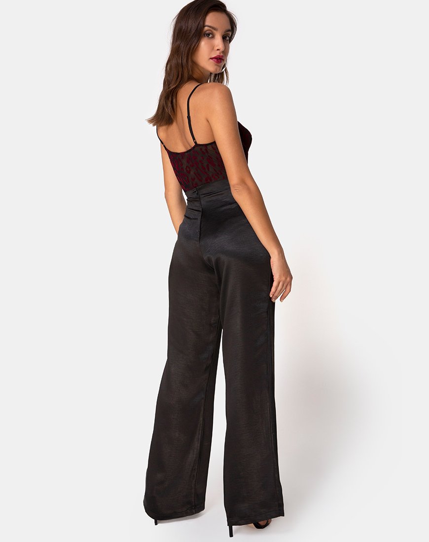 Immagine di Yecal Corpetto trasparente in Leopardo Rosso Flock Nero