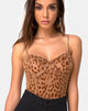 Immagine di Yecal Corpetto trasparente in floccato animale Tan Brown