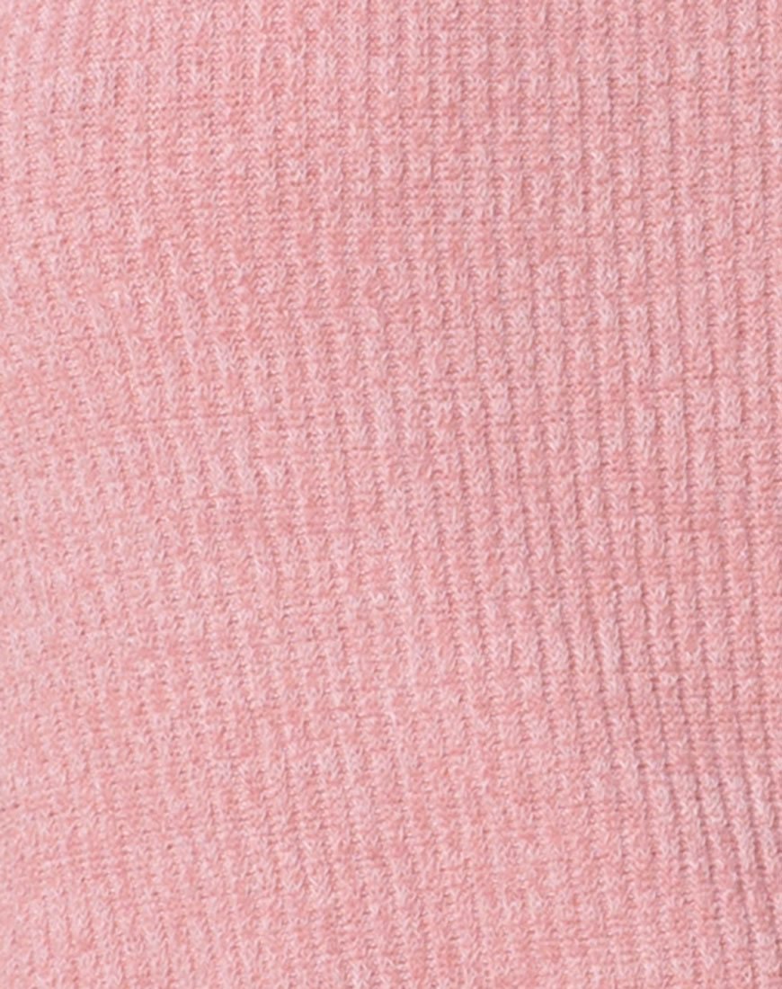 Immagine di Yellav Slip Dress in maglia a costine rosa