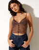 Immagine di Yena Crop Top in Flower Garden Brown