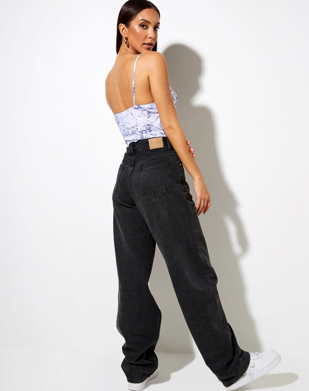 Yenika Crop in Cherubino 20's Bianco e Blu
