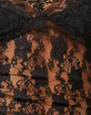 Pizzo nero piccolo fiore nero