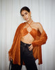 immagine di Dael Camicia oversize in velluto ruggine