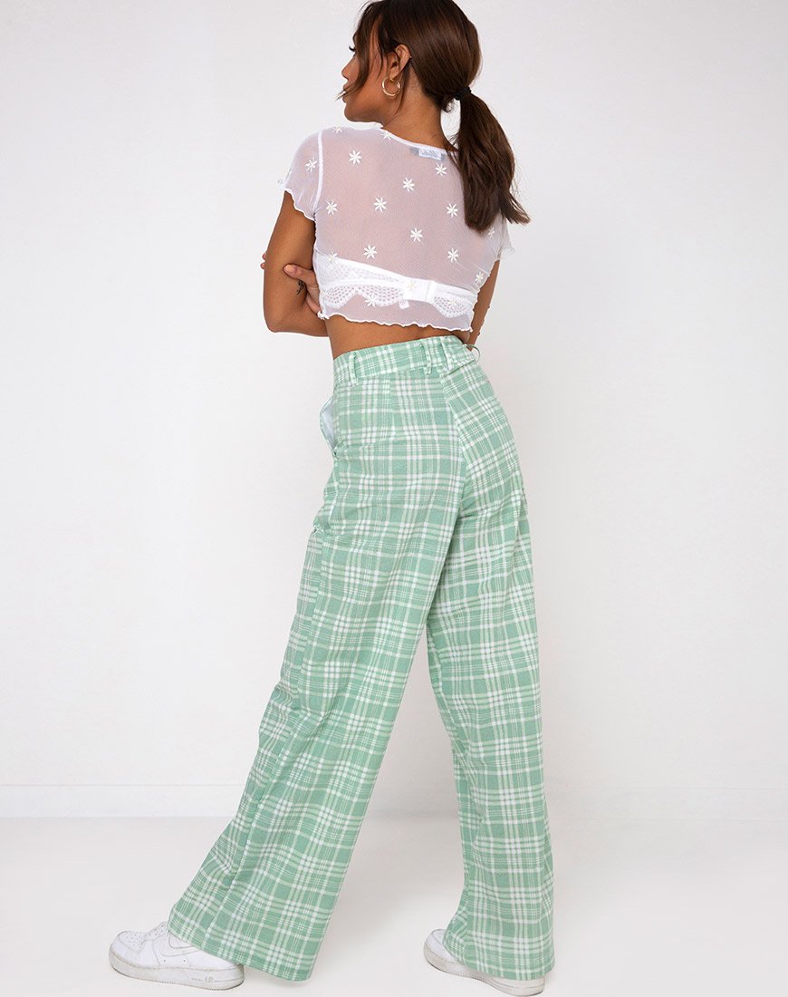 Immagine di Yeva Pantaloni in tessuto da tavola Neo Mint