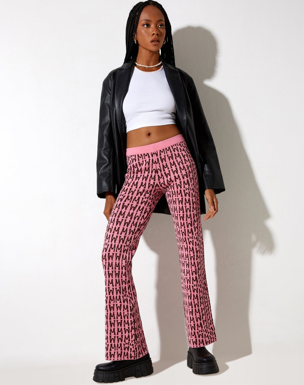 Pantaloni Yunia in rosa Wavey M